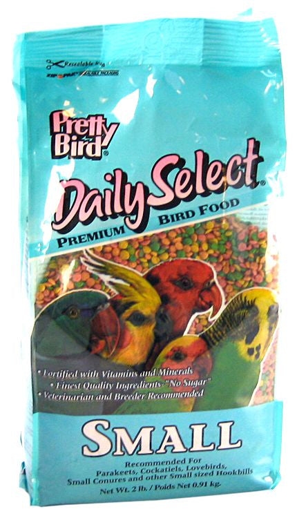 Small - 12 lb (6 x 2 lb) Pretty Pets Pretty Bird Daily Select Premium Bird Food