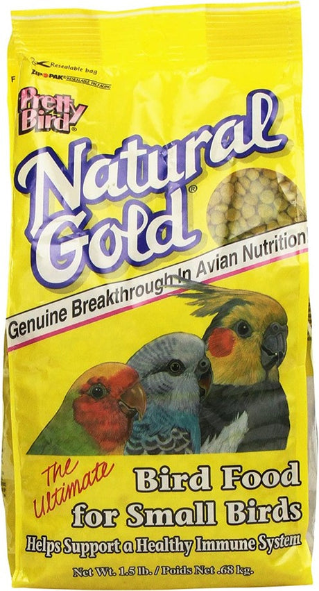 9 lb (6 x 1.5 lb) Pretty Pets Natural Gold Food for Small Birds
