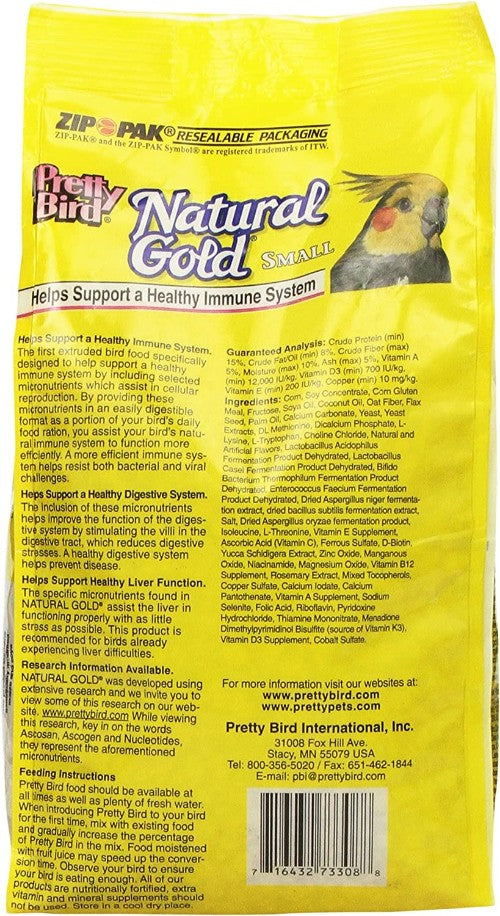 Pretty Pets Natural Gold Food for Small Birds - PetMountain.com