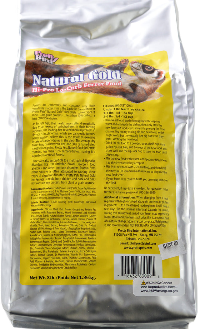 Pretty Pets Natural Gold Ferret Food Daily Diet - PetMountain.com