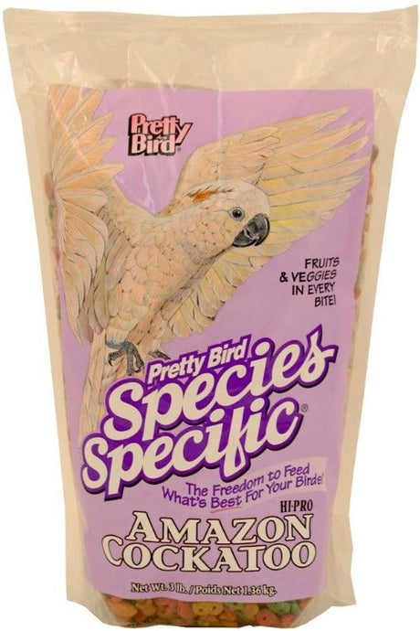 12 lb (4 x 3 lb) Pretty Pets Bird Species Specific Hi Pro Amazon Cockatoo