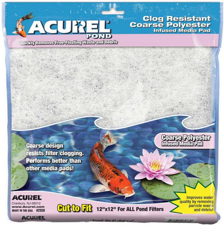 1 count Acurel Coarse Polyester Pond Filter Media Pad