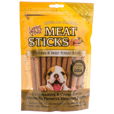 144 oz (18 x 8 oz) Loving Pets Meat Sticks Chicken and Sweet Potato