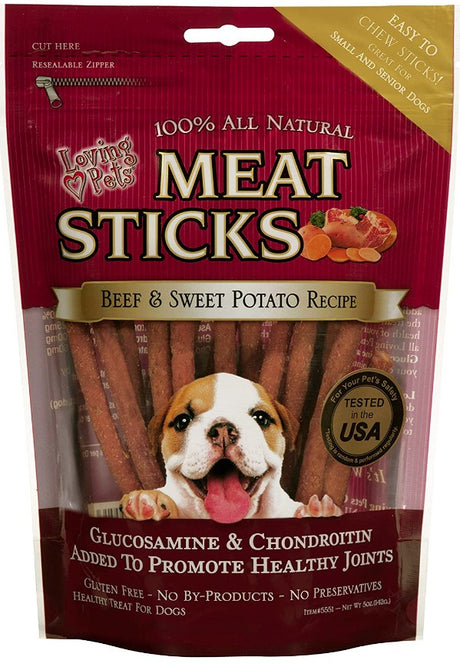 5 oz Loving Pets Meat Sticks Beef and Sweet Potato
