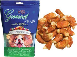 48 oz (8 x 6 oz) Loving Pets Gourmet Wraps Apple and Chicken