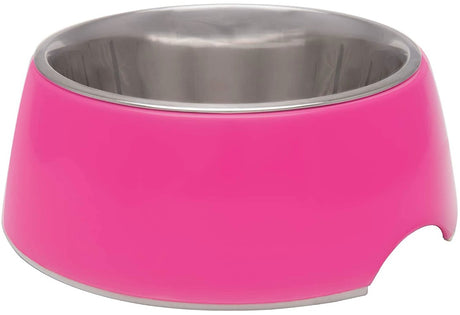 Small - 1 count Loving Pets Hot Pink Retro Bowl