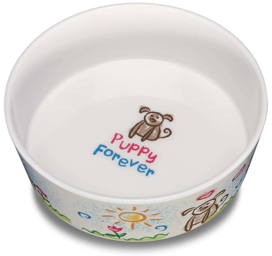 Large - 4 count Loving Pets Dolce Moderno Bowl Puppy Forever Design