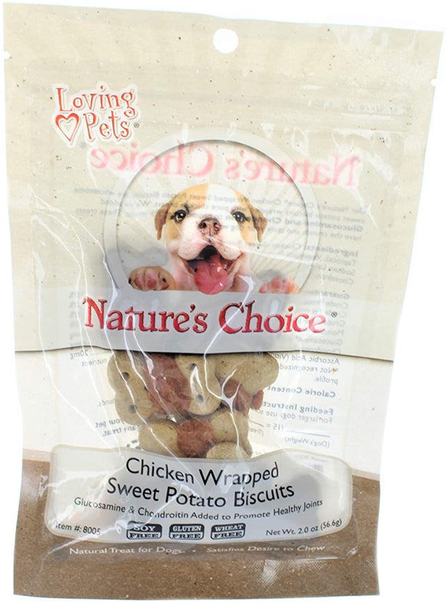 Loving Pets Natures Choice Chicken Wrapped Sweet Potato Biscuit Dog Treats - PetMountain.com