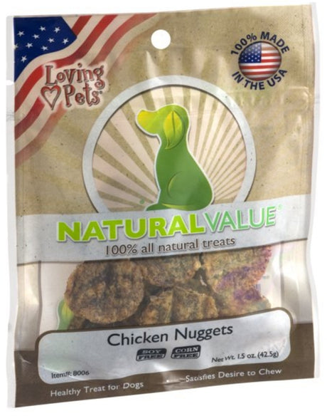 7.5 oz (5 x 1.5 oz) Loving Pets Natural Value Chicken Nuggets