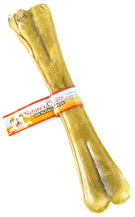 1 count Loving Pets Natures Choice 100% Natural Rawhide Pressed 12" Bone X-Large