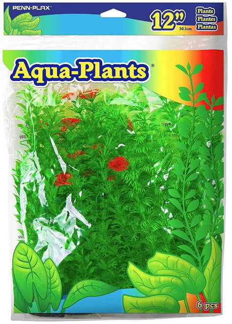 Penn Plax Plastic Plant Pack Green Aquarium Plants - PetMountain.com