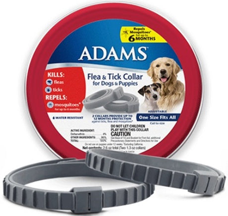 8 count (4 x 2 ct) Adams Flea and Tick Collar for Dogs and Puppies
