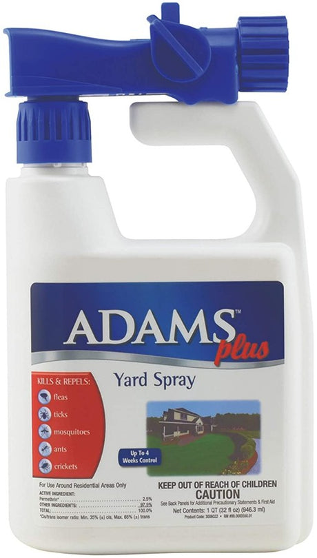 32 oz Adams Plus Flea and Tick Yard Spray, Kills and Repels Fleas, Ticks and Mosquitos