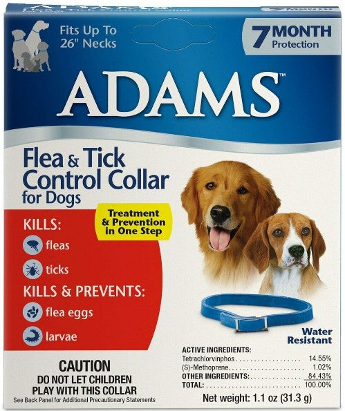 Adams Flea and Tick Collar For Dogs 7 Month Protection - PetMountain.com