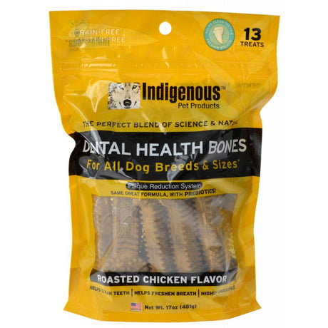 39 count (3 x 13 ct) Indigenous Dental Health Bones Chicken Flavor