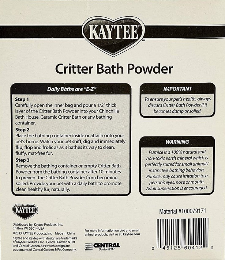 126 oz (9 x 14 oz) Kaytee Critter Bath Powder for Dwarf Hamsters, Gerbils and Chinchillas