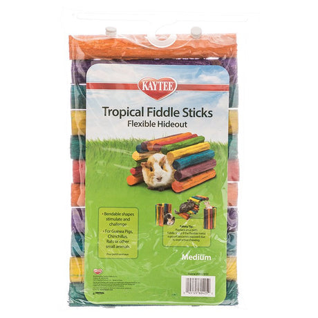 Medium - 1 count Kaytee Tropical Fiddle Sticks Flexible Hideout