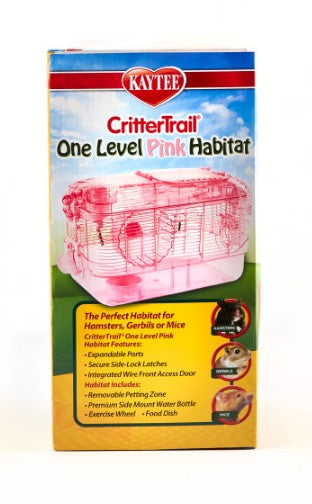 Kaytee CritterTrail One Level Pink Habitat - PetMountain.com