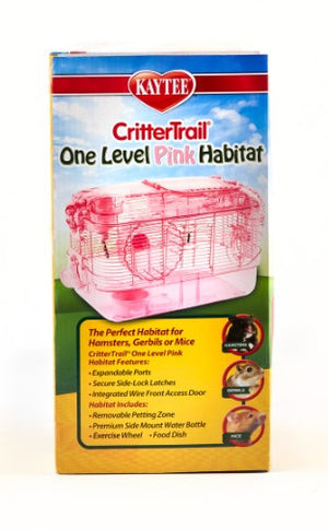 Kaytee CritterTrail One Level Pink Habitat - PetMountain.com