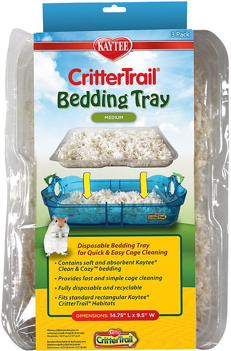 9 count (3 x 3 ct) Kaytee CritterTrail Bedding Tray