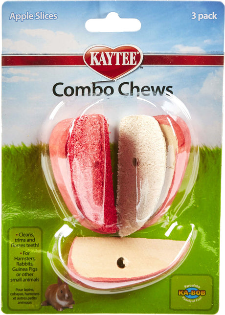 18 count (6 x 3 ct) Kaytee Combo Chews for Small Pets Apple Slices