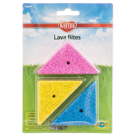 18 count (6 x 3 ct) Kaytee Lava Bites Chew Toy for Small Pets