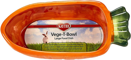 4 count Kaytee Vege-T-Bowl Carrot Large Food Dish