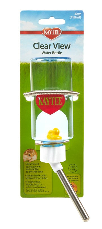 4 oz - 6 count Kaytee Clear View Water Bottle for Small Pets