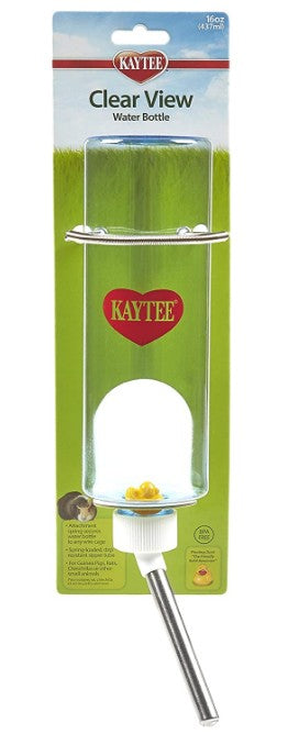 16 oz - 1 count Kaytee Clear View Water Bottle for Small Pets