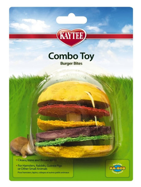 4 count Kaytee Combo Toy Burger Bites