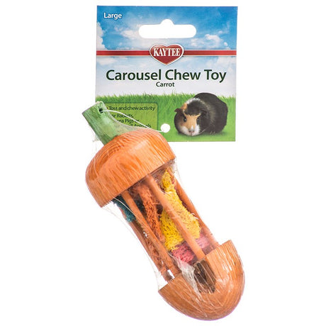 4 count Kaytee Carousel Chew Toy Carrot