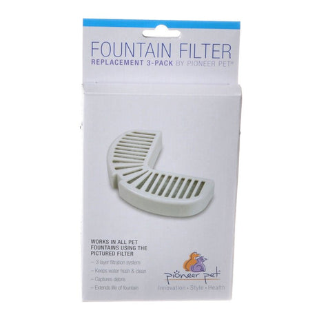 3 count Pioneer Pet Replacement Filters for Stainless Steel and Ceramic Fountains