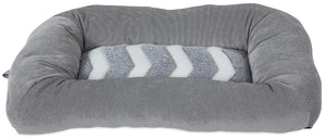 Precision Pet Snoozz ZigZag Mat Pet Bed Gray and White - PetMountain.com