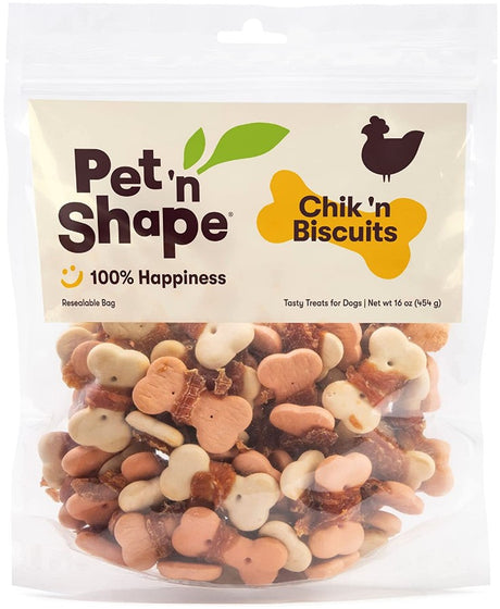 48 oz (3 x 16 oz) Pet n Shape Chik n Biscuits Dog Treats