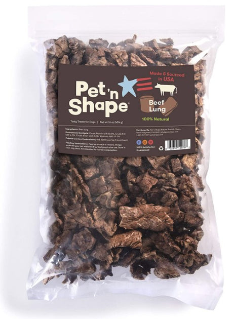 3 lb (3 x 1 lb) Pet n Shape Beef Lung Dog Treat