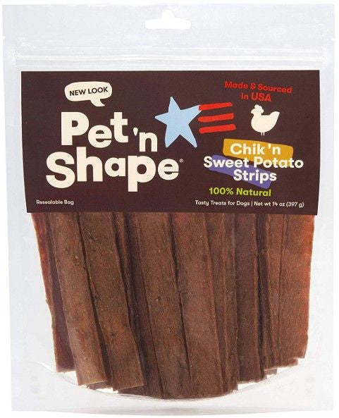 Pet n Shape Natural Chik n Sweet Potato Strips Dog Treats - PetMountain.com