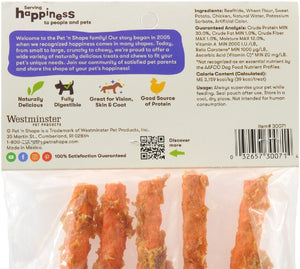 12.8 oz (8 x 1.6 oz) Pet n Shape Sweet Potato n Chicken Stix Made with Beefhide Dog Treat