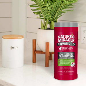 180 count (6 x 30 ct) Natures Miracle Advanced Stain and Odor Eliminating Wipes for Hard Surfaces