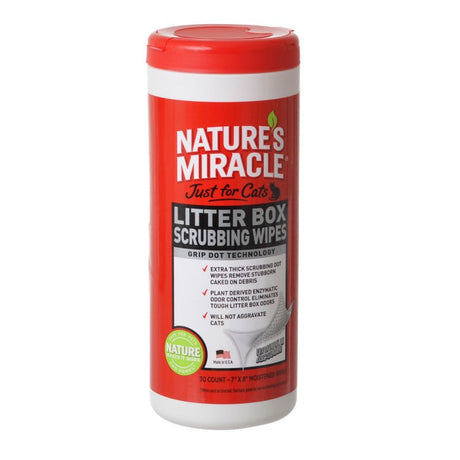 30 count Natures Miracle Just For Cats Litter Box Wipes