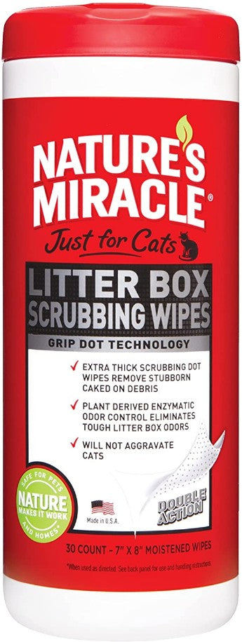 Natures Miracle Just For Cats Litter Box Wipes - PetMountain.com