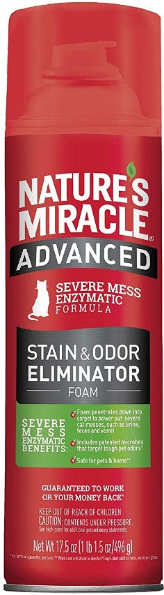 Natures Miracle Just for Cats Advanced Enzymatic Stain and Odor Eliminator Foam - PetMountain.com