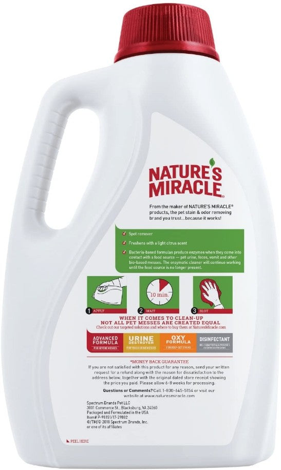 2 gallon (2 x 1 gal) Natures Miracle Stain and Odor Remover Enzymatic Formula