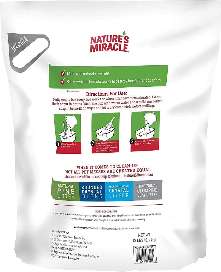 Natures Miracle Premium Clumping Corn Cob Litter for Cats - PetMountain.com