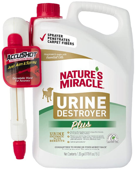 340 oz (2 x 170 oz) Natures Miracle Urine Destroyer Plus for Dogs with AccuShot Sprayer