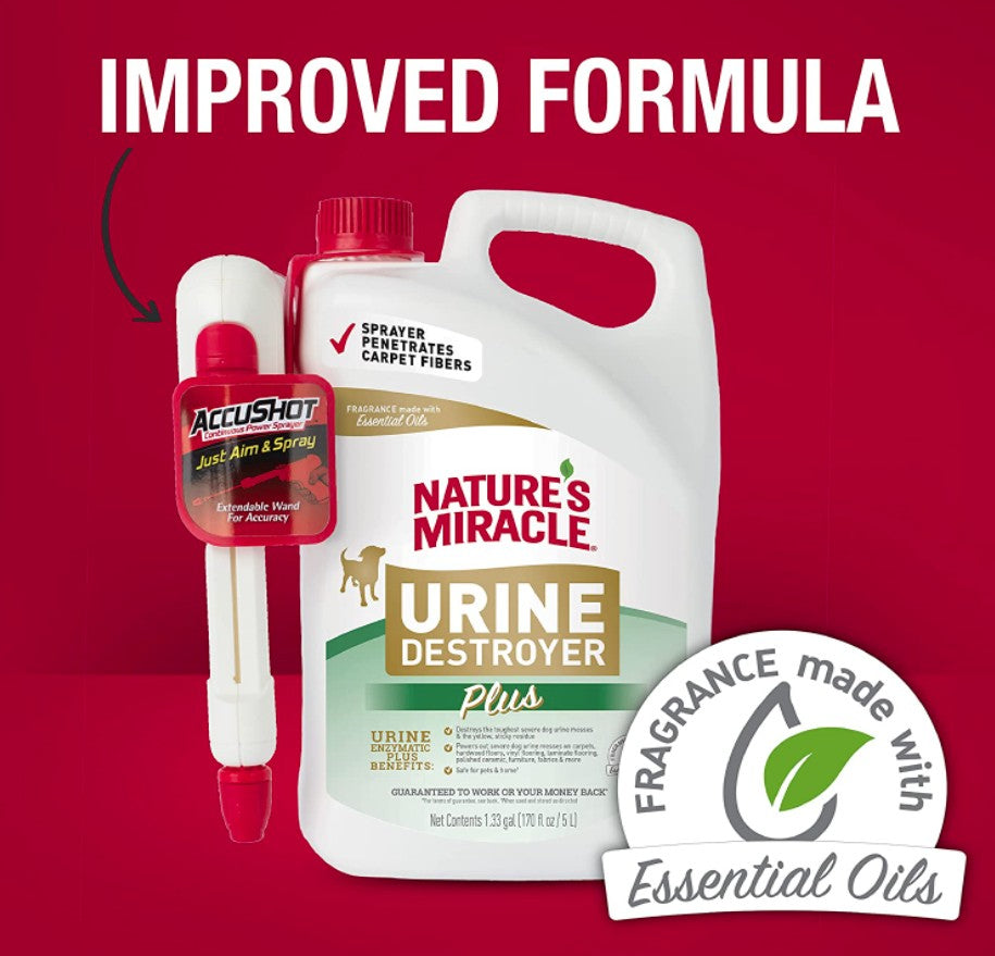 Natures Miracle Urine Destroyer Plus for Dogs with AccuShot Sprayer - PetMountain.com