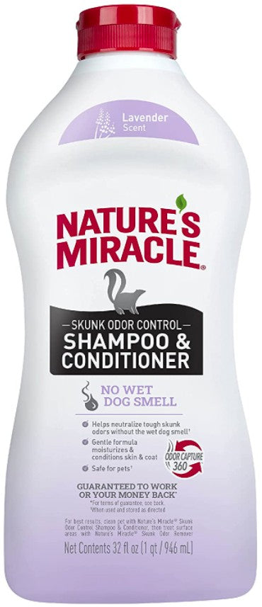 Natures Miracle Skunk Odor Control Shampoo and Conditioner Lavender Scent - PetMountain.com