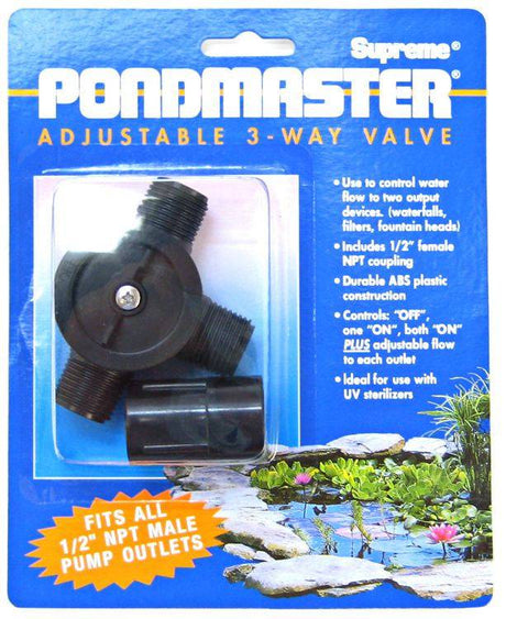 Pondmaster Adjustable 3 Way Flow Diverter Valve - PetMountain.com