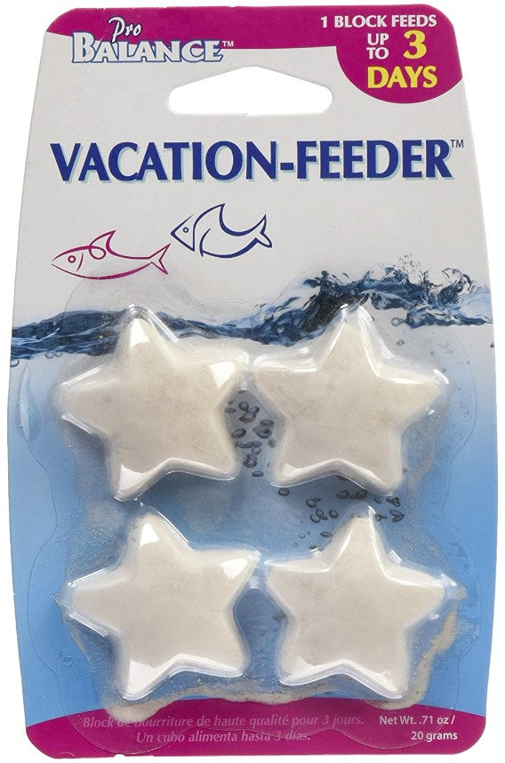 4 count Penn Plax Pro Balance Star Shape 3 Day Vacation Feeder