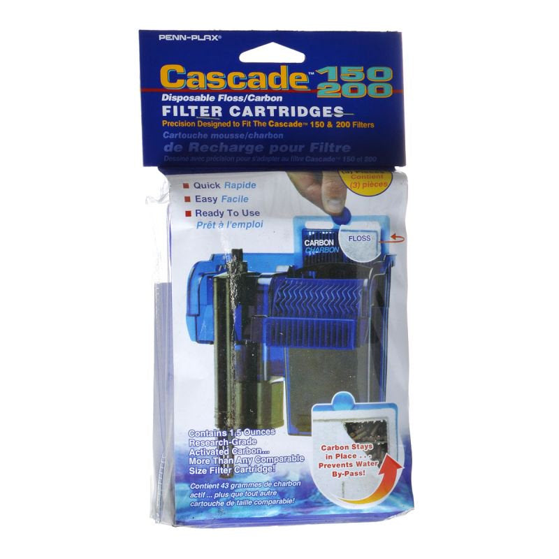 24 count (8 x 3 ct) Cascade Disposable Floss/Carbon Filter Cartridges for 150 and 200 Power Filters