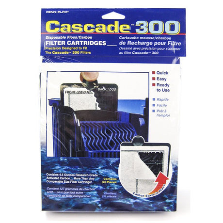 Cascade Disposable Floss/Carbon Filter Cartridges for 300 Power Filter - PetMountain.com